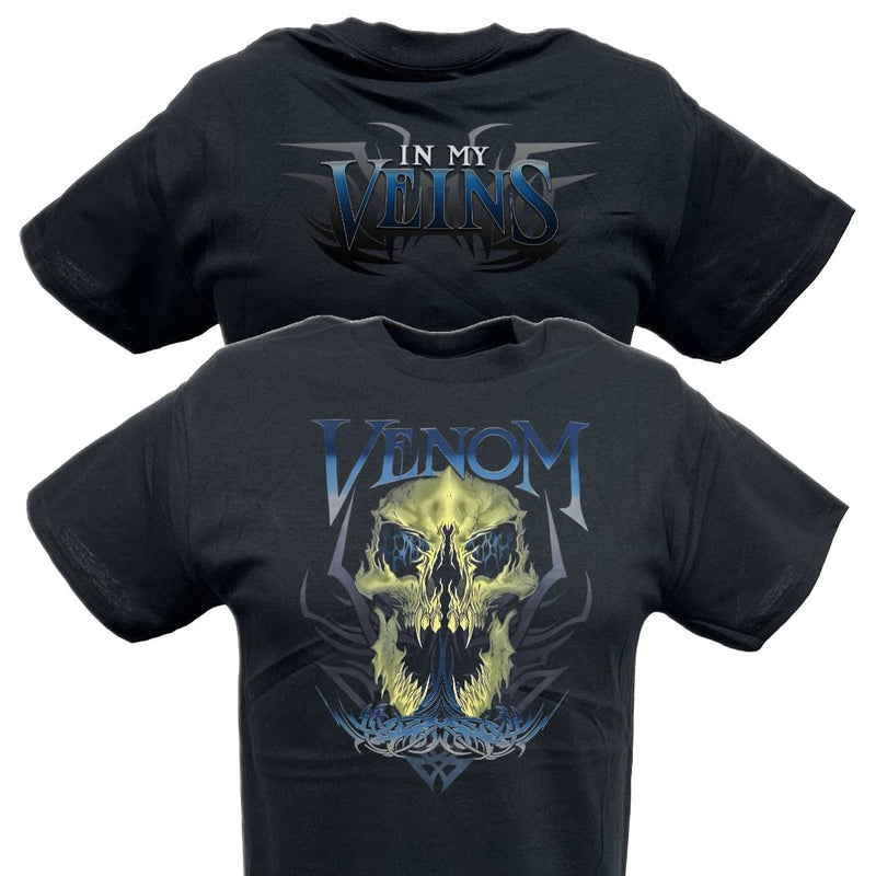 Load image into Gallery viewer, Randy Orton Venom in my Veins Skull T-shirt by EWS | Extreme Wrestling Shirts