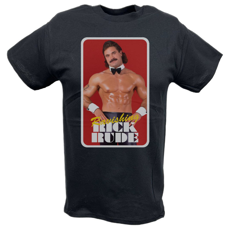 Load image into Gallery viewer, Ravishing Rick Rude Chippendales Black T-shirt by EWS | Extreme Wrestling Shirts