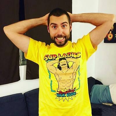 Load image into Gallery viewer, Ravishing Rick Rude 'Sup Ladies Mens Yellow T-shirt Sports Mem, Cards & Fan Shop > Fan Apparel & Souvenirs > Wrestling by Freeze | Extreme Wrestling Shirts