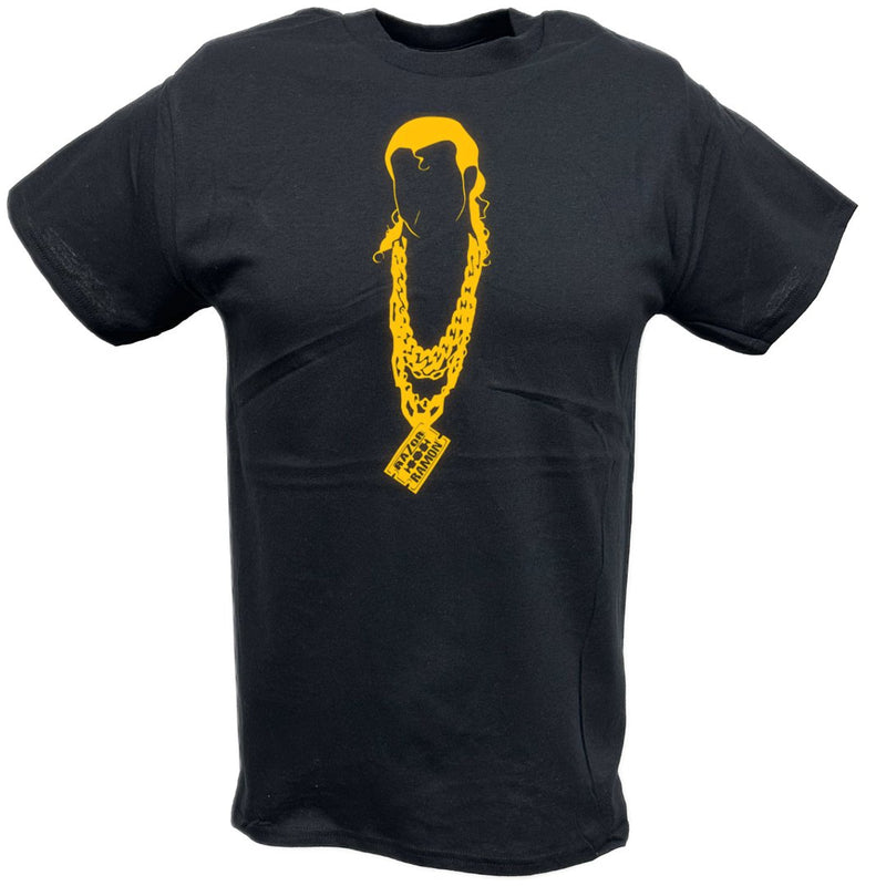 Load image into Gallery viewer, Razor Ramon Bad Guy Gold Silhouette T-shirt by EWS | Extreme Wrestling Shirts