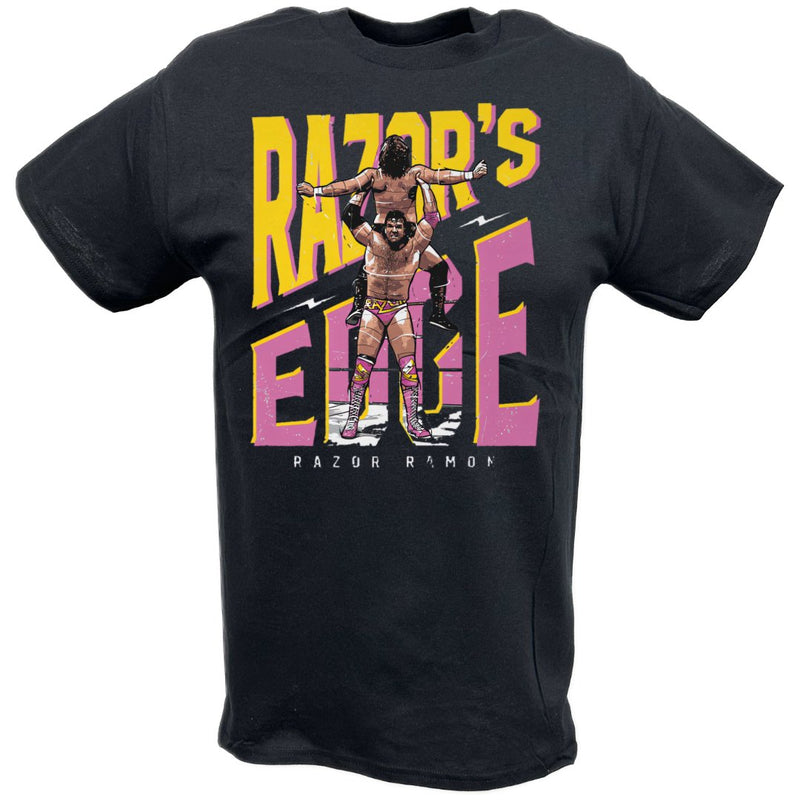 Load image into Gallery viewer, Razor Ramon Razor's Edge Black T-shirt by EWS | Extreme Wrestling Shirts