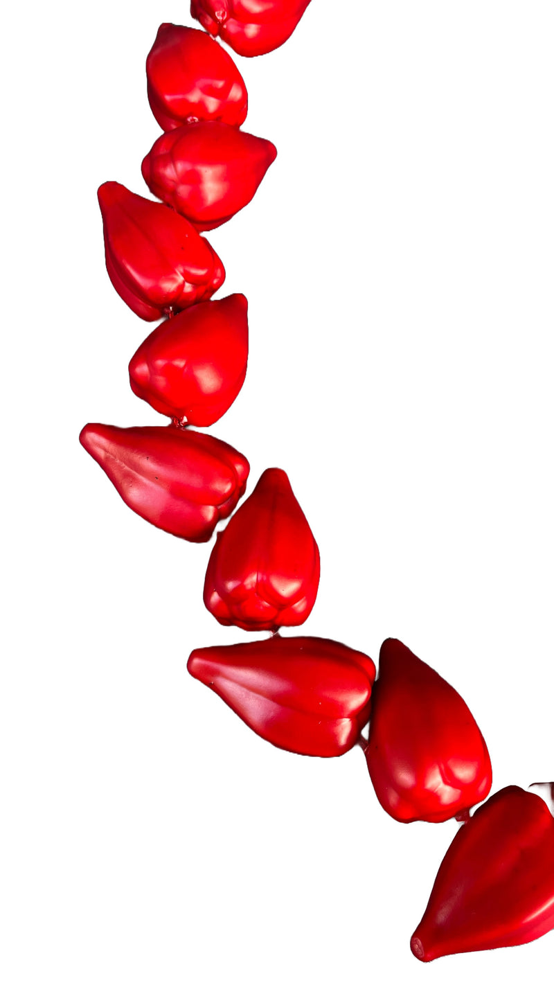 Load image into Gallery viewer, Red Resin Plastic Tribal Chief Ula Fala Necklace for Roman Reigns Costume by EWS | Extreme Wrestling Shirts