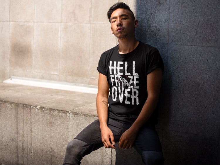 Load image into Gallery viewer, Return of CM Punk Hell Froze Over Black T-shirt by EWS | Extreme Wrestling Shirts