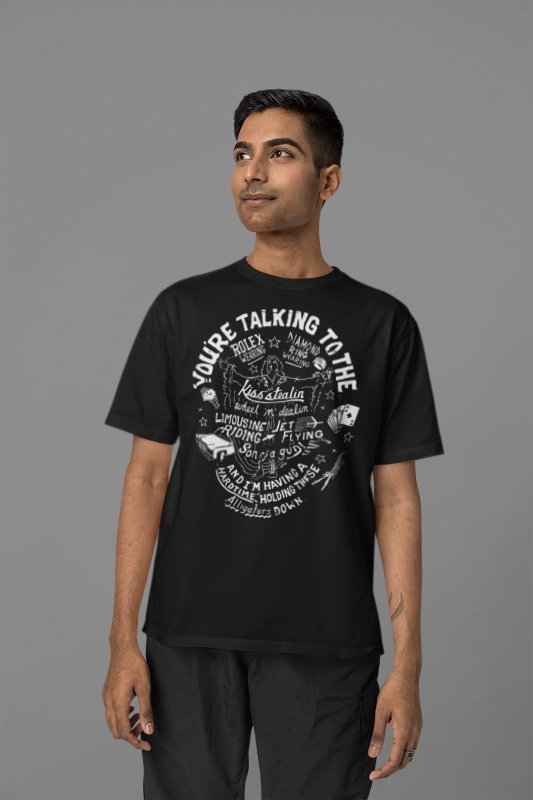 Load image into Gallery viewer, Ric Flair Your'e Talking To Kiss Stealin Black T-shirt by EWS | Extreme Wrestling Shirts