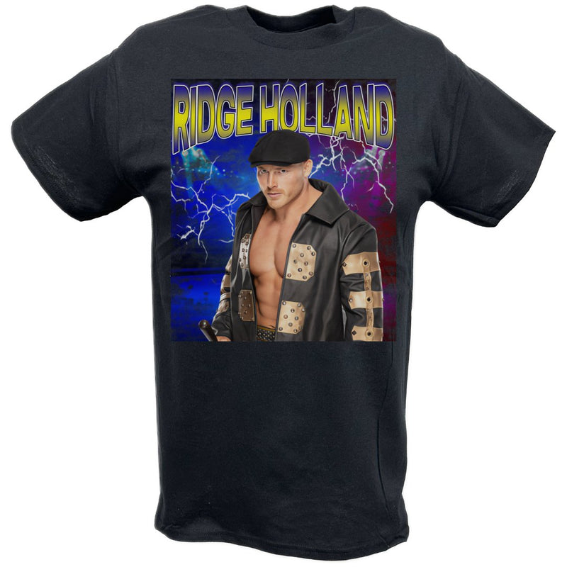Load image into Gallery viewer, Ridge Holland Highlight Black T-shirt by EWS | Extreme Wrestling Shirts