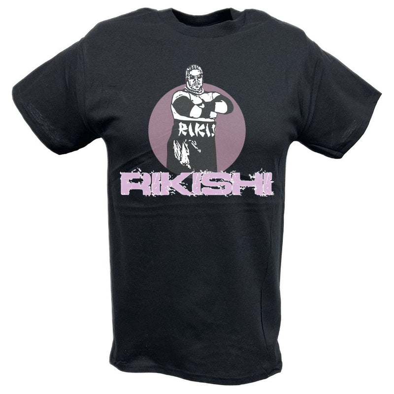 Load image into Gallery viewer, Rikishi Purple Pose BlackT-shirt by EWS | Extreme Wrestling Shirts