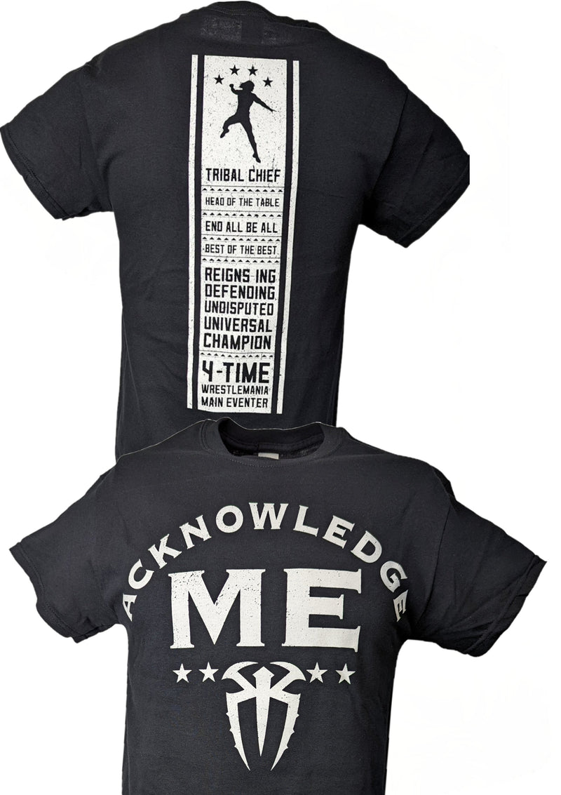 Load image into Gallery viewer, Roman Reigns Acknowledge Me Mens Black T-shirt Sports Mem, Cards & Fan Shop > Fan Apparel & Souvenirs > Wrestling by Hybrid Tees | Extreme Wrestling Shirts