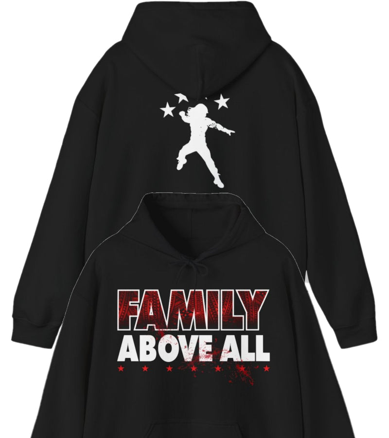 Load image into Gallery viewer, Roman Reigns Family Above All Black Pullover Hoody by EWS | Extreme Wrestling Shirts