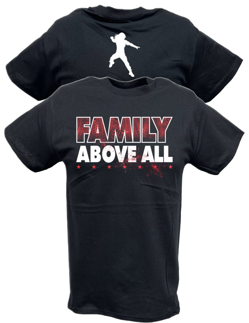 Load image into Gallery viewer, Roman Reigns Family Above All Black T-shirt by EWS | Extreme Wrestling Shirts
