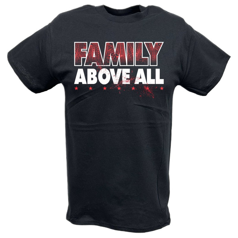 Load image into Gallery viewer, Roman Reigns Family Above All Black T-shirt by EWS | Extreme Wrestling Shirts