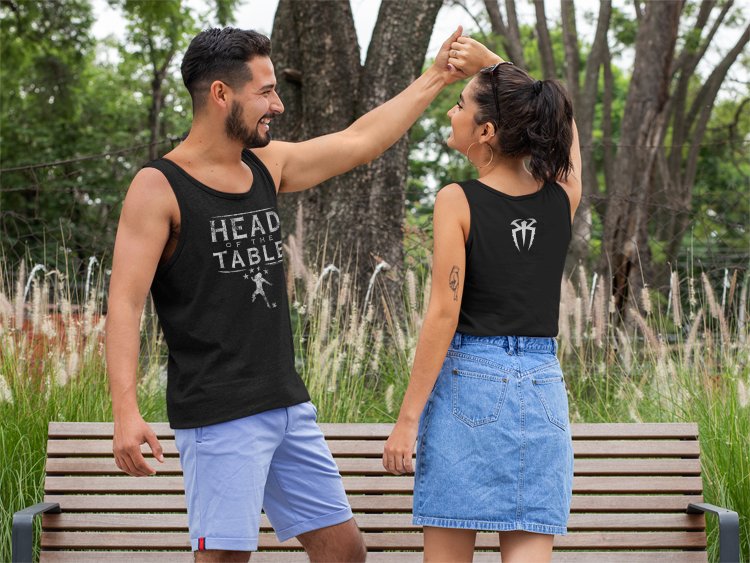 Load image into Gallery viewer, Roman Reigns Head of the Table Black Tank Top Shirt by EWS | Extreme Wrestling Shirts