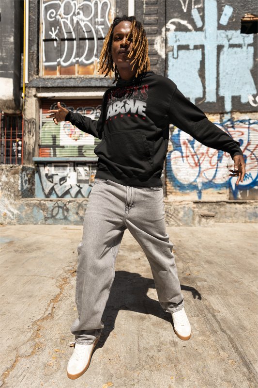 Load image into Gallery viewer, Roman Reigns Levels Above Black Pullover Hoody by EWS | Extreme Wrestling Shirts