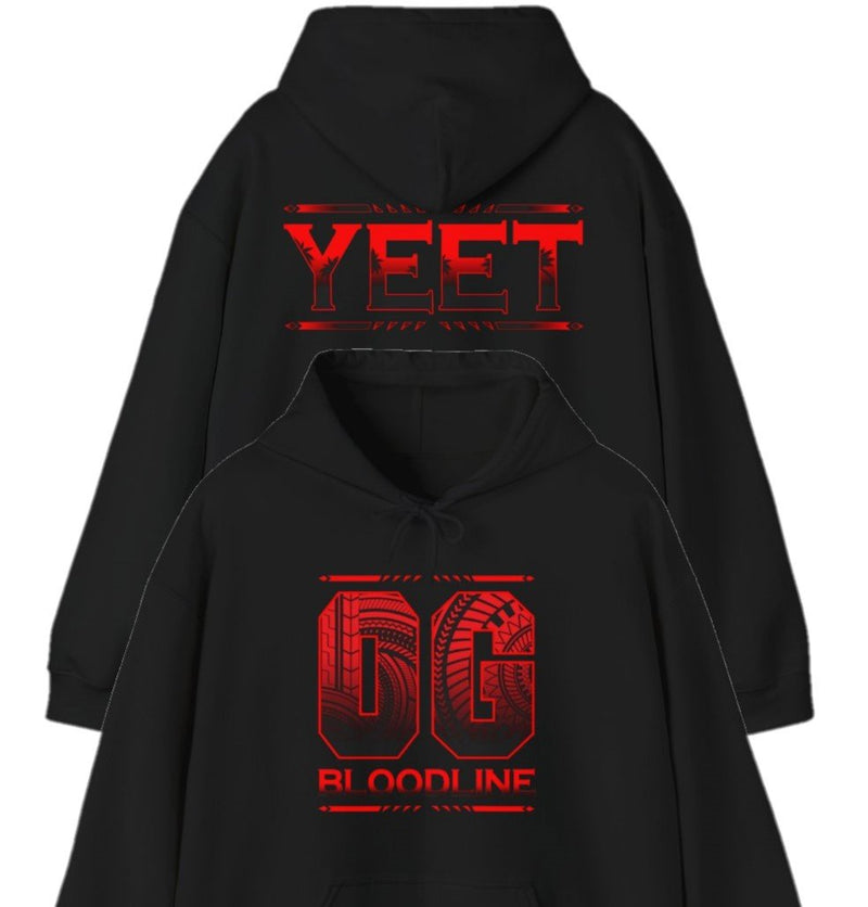 Load image into Gallery viewer, Roman Reigns OG Bloodline YEET Jey Uso Sami Zayn Black Pullover Hoody by EWS | Extreme Wrestling Shirts