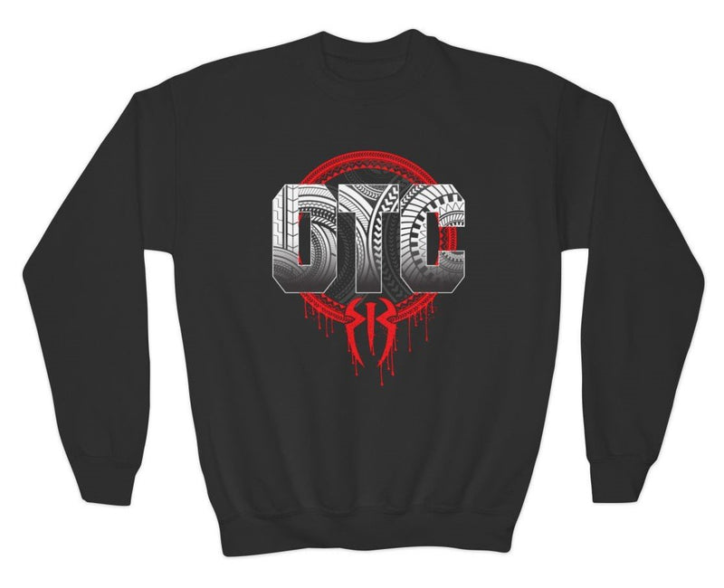 Load image into Gallery viewer, Roman Reigns Original Tribal Chief OTC Kids Youth Black Sweatshirt by EWS | Extreme Wrestling Shirts