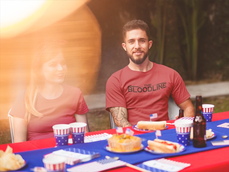 Load image into Gallery viewer, Roman Reigns The Bloodline Logo Red T-shirt by EWS | Extreme Wrestling Shirts