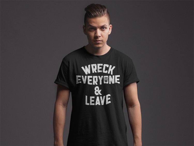 Load image into Gallery viewer, Roman Reigns Wreck Everyone and Leave Mens Black T-shirt Sports Mem, Cards & Fan Shop > Fan Apparel & Souvenirs > Wrestling by Hybrid Tees | Extreme Wrestling Shirts