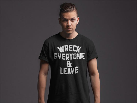 Roman Reigns Wreck Everyone and Leave Mens Black T-shirt Sports Mem, Cards & Fan Shop > Fan Apparel & Souvenirs > Wrestling by Hybrid Tees | Extreme Wrestling Shirts
