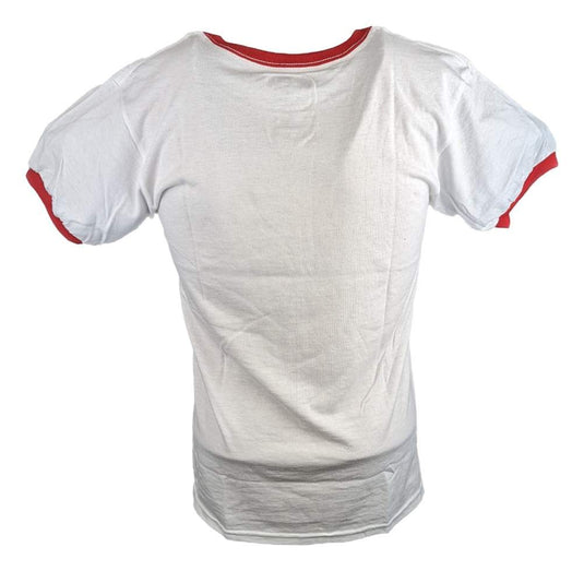 Rowdy Roddy Piper Hot Rod White Mens Ringer T-shirt by WWE | Extreme Wrestling Shirts