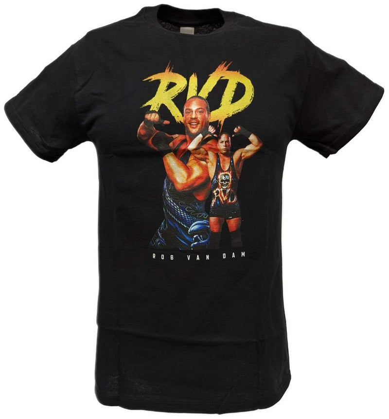 Load image into Gallery viewer, RVD Rob Van Dam Men's Black T-shirt by WWE | Extreme Wrestling Shirts