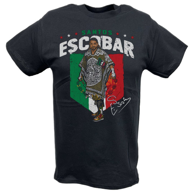 Load image into Gallery viewer, Santos Escobar Flag BlackT-shirt by EWS | Extreme Wrestling Shirts