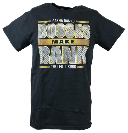 Sasha Banks Bosses Make Bank Black T-shirt by EWS | Extreme Wrestling Shirts