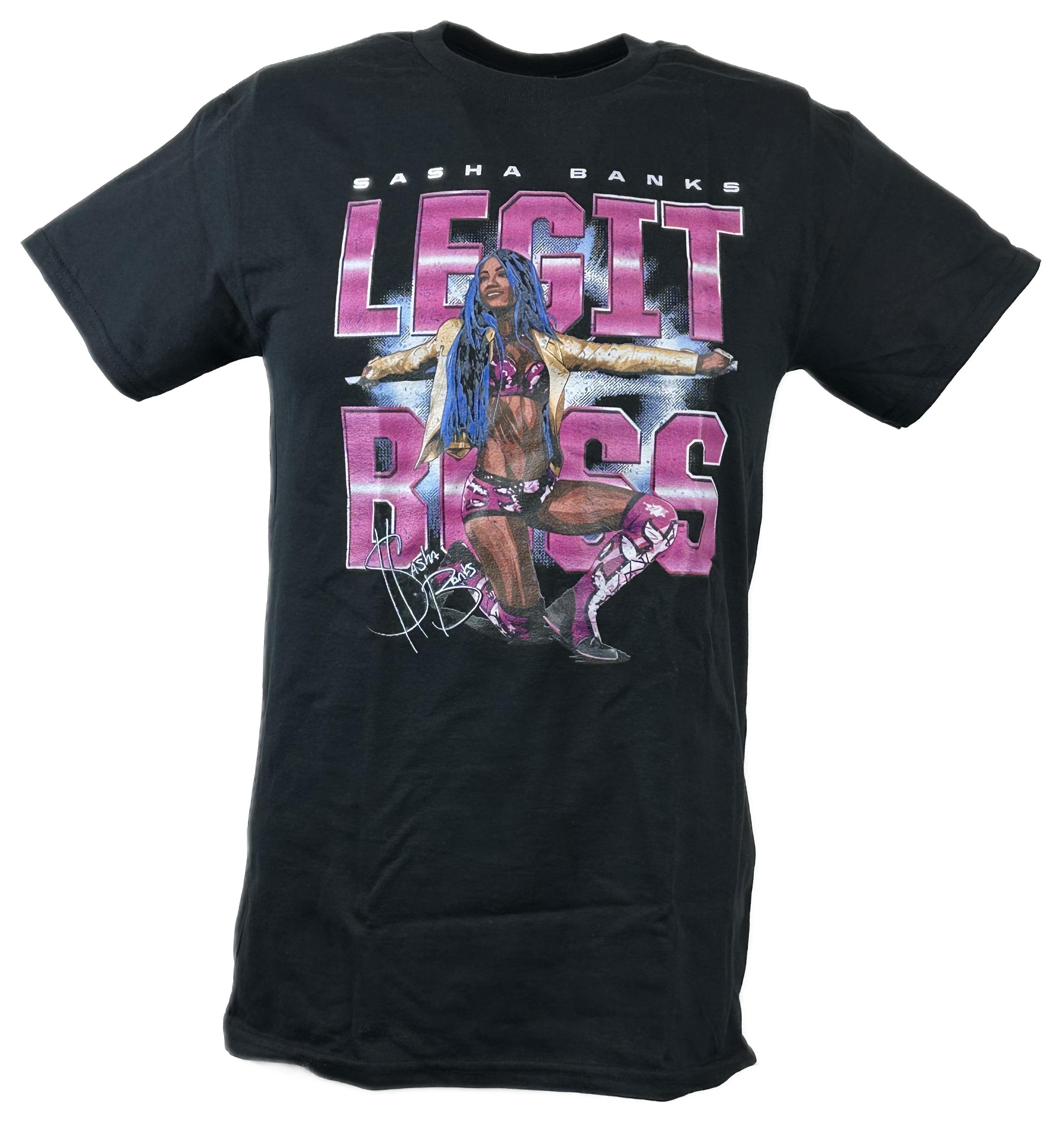 Sasha Banks Legit Boss Purple Power Pose T-shirt – Extreme Wrestling Shirts