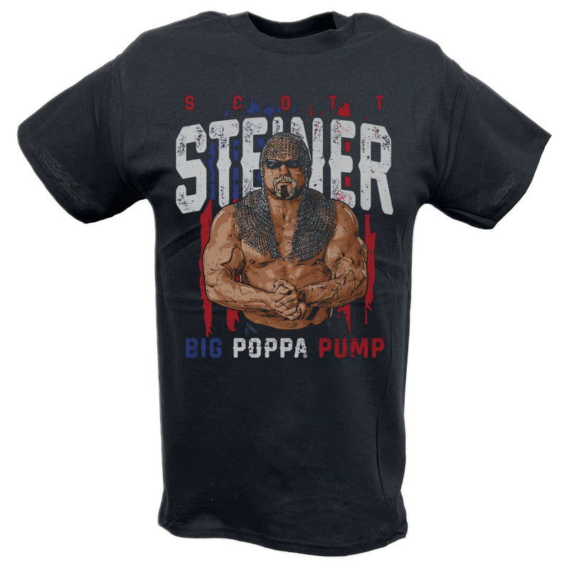 Load image into Gallery viewer, Scott Steiner Big Poppa Pump Black T-shirt by EWS | Extreme Wrestling Shirts