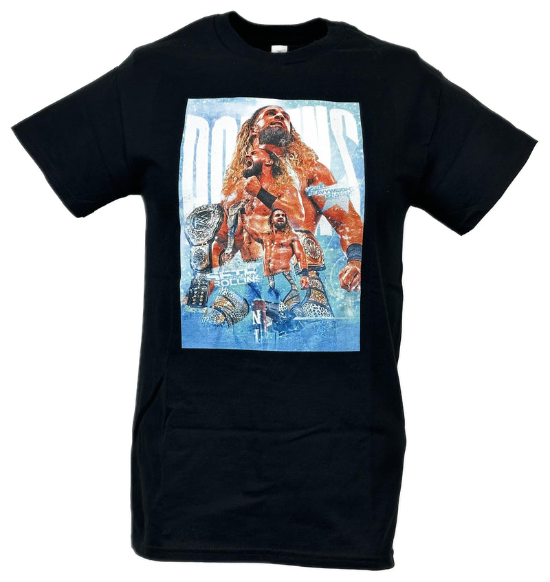 Load image into Gallery viewer, Seth Freakin Rollins Poster Print Black T-shirt by EWS | Extreme Wrestling Shirts