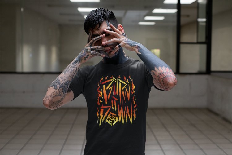 Load image into Gallery viewer, Seth Rollins Burn It Down WWE Mens Black T-shirt Sports Mem, Cards & Fan Shop > Fan Apparel & Souvenirs > Wrestling by Freeze | Extreme Wrestling Shirts