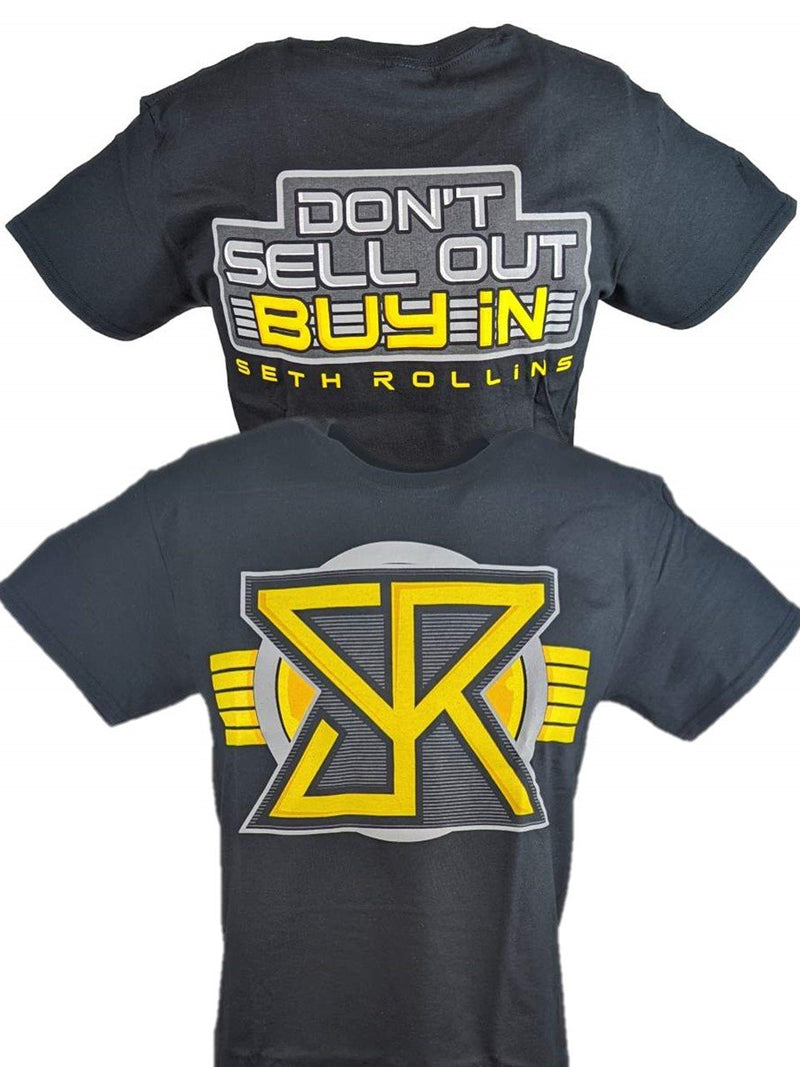 Load image into Gallery viewer, Seth Rollins Don't Sell Out Buy In Mens Black T-shirt Sports Mem, Cards & Fan Shop > Fan Apparel & Souvenirs > Wrestling by Hybrid Tees | Extreme Wrestling Shirts