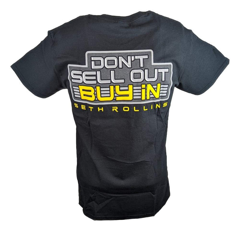Load image into Gallery viewer, Seth Rollins Don't Sell Out Buy In Mens Black T-shirt Sports Mem, Cards & Fan Shop > Fan Apparel & Souvenirs > Wrestling by Hybrid Tees | Extreme Wrestling Shirts