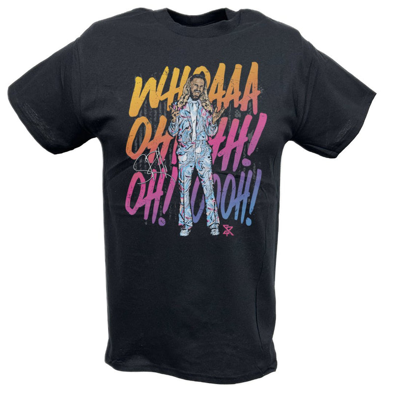 Load image into Gallery viewer, Seth Rollins Entrance Chant Song Black T-shirt by EWS | Extreme Wrestling Shirts