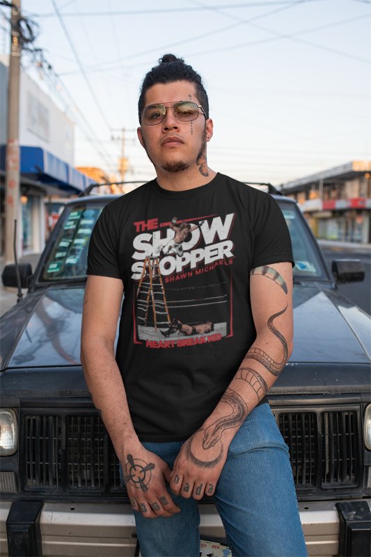 Load image into Gallery viewer, Shawn Michaels Show Stopper Black T-shirt by EWS | Extreme Wrestling Shirts