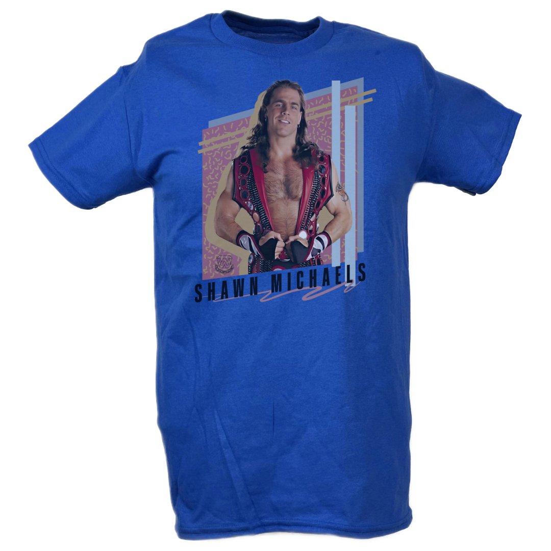 E.W.S. Shawn Michaels The Showstopper WWE Mens Blue T-shirt 5XL, Men's E.W.S. Shawn Michaels The Showstopper WWE Mens Blue T-shirt 5XL, Men's