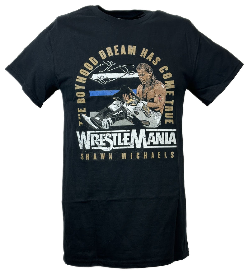 Load image into Gallery viewer, Shawn Michaels WrestleMania 12 Champion Black T-shirt by EWS | Extreme Wrestling Shirts