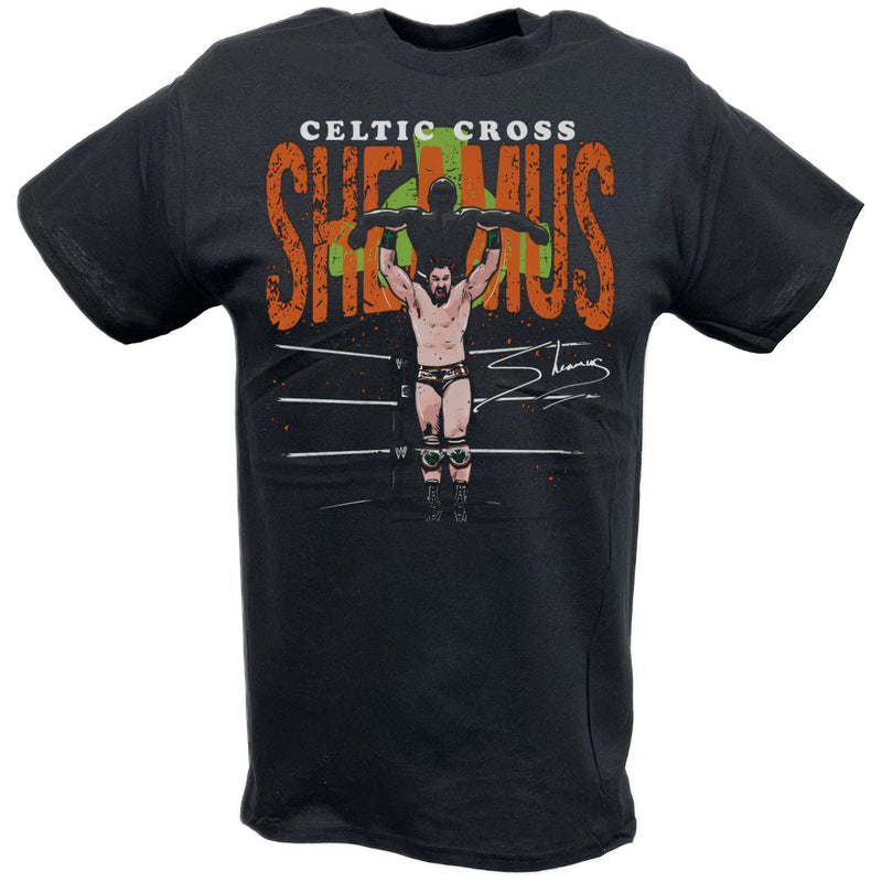 Load image into Gallery viewer, Sheamus Celtic Cross Black T-shirt by EWS | Extreme Wrestling Shirts