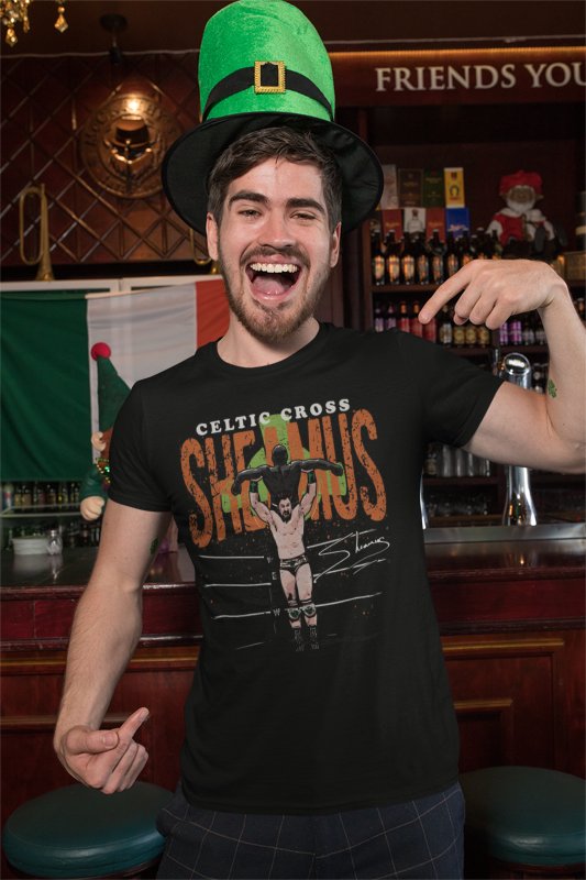 Load image into Gallery viewer, Sheamus Celtic Cross Black T-shirt by EWS | Extreme Wrestling Shirts