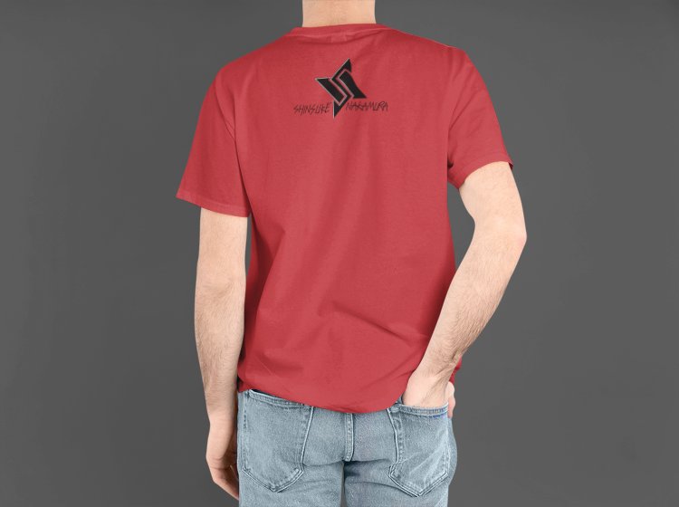 Load image into Gallery viewer, Shinsuke Nakamura Vibe Mens Red T-Shirt by WWE | Extreme Wrestling Shirts