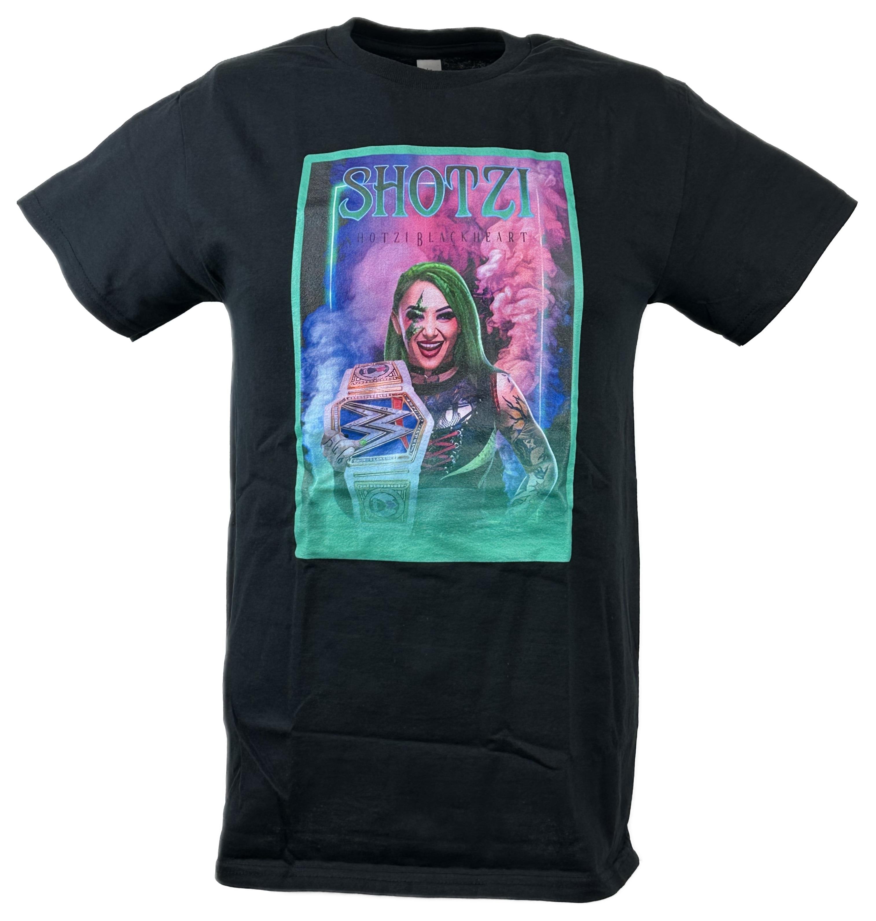Shotzi Blackheart Champion Black T-shirt – Extreme Wrestling Shirts