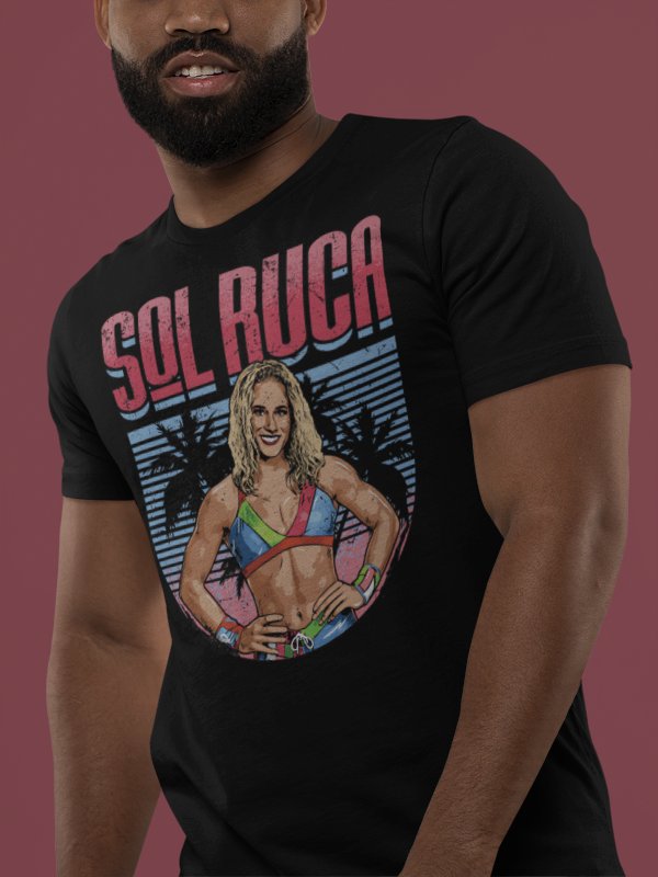Load image into Gallery viewer, Sol Ruca Pose Black T-shirt by EWS | Extreme Wrestling Shirts