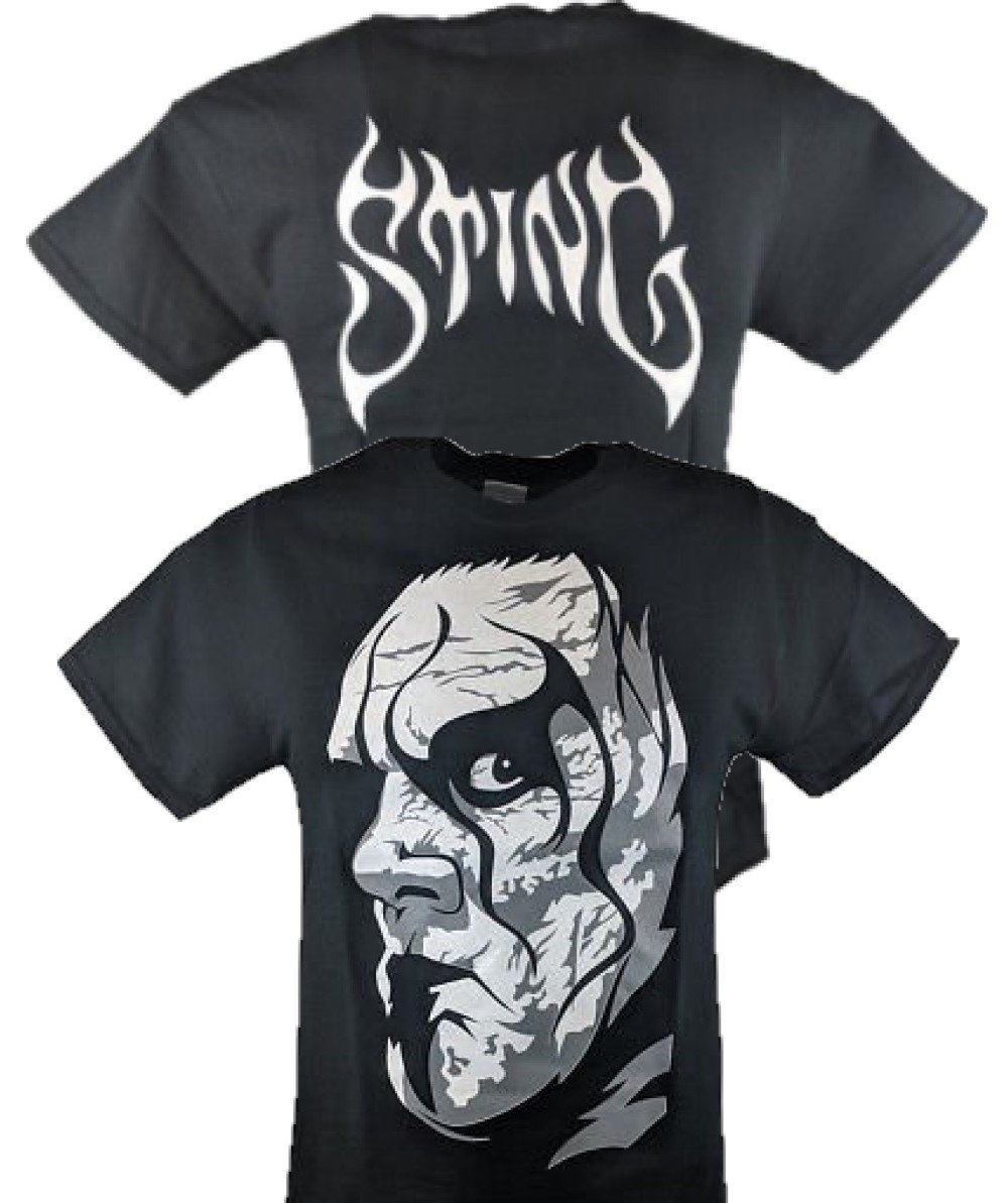 Sting Silent Warrior Mens Black T-shirt – Extreme Wrestling Shirts