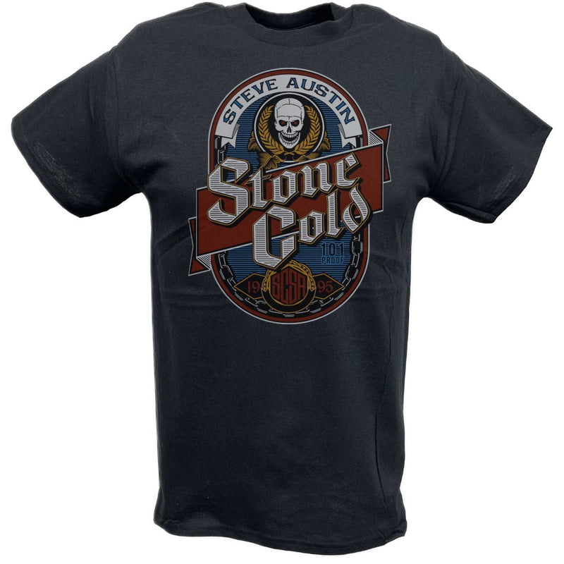 Load image into Gallery viewer, Stone Cold Steve Austin 101 Proof Label T-shirt by EWS | Extreme Wrestling Shirts