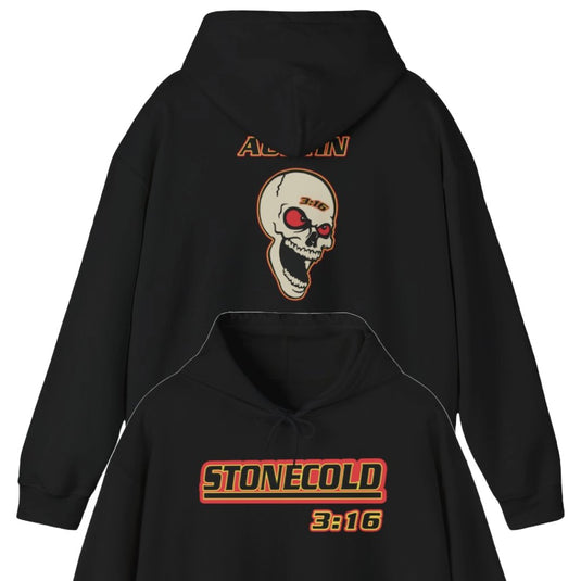 Stone Cold Steve Austin 316 Smiling Skull Black Pullover Hoody by EWS | Extreme Wrestling Shirts
