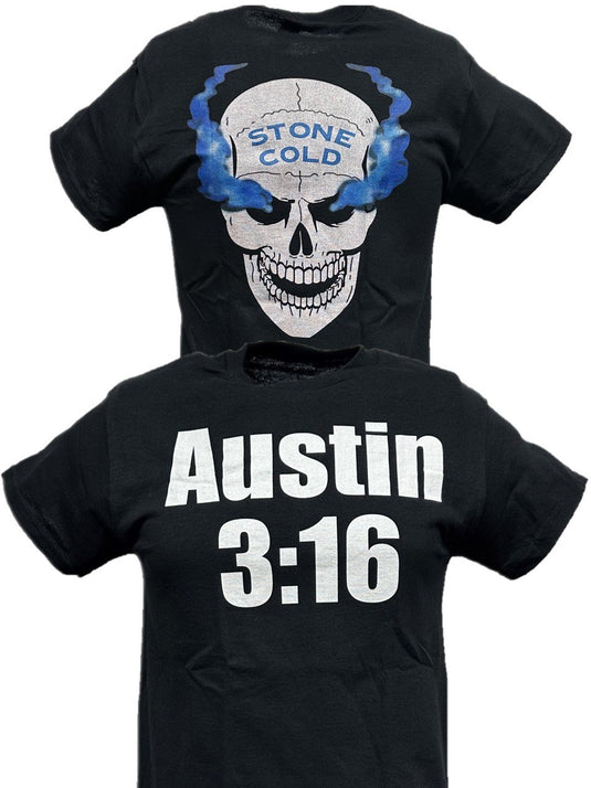 Stone Cold Steve Austin 3:16 Smoking Skull Mens T-shirt by WWE | Extreme Wrestling Shirts