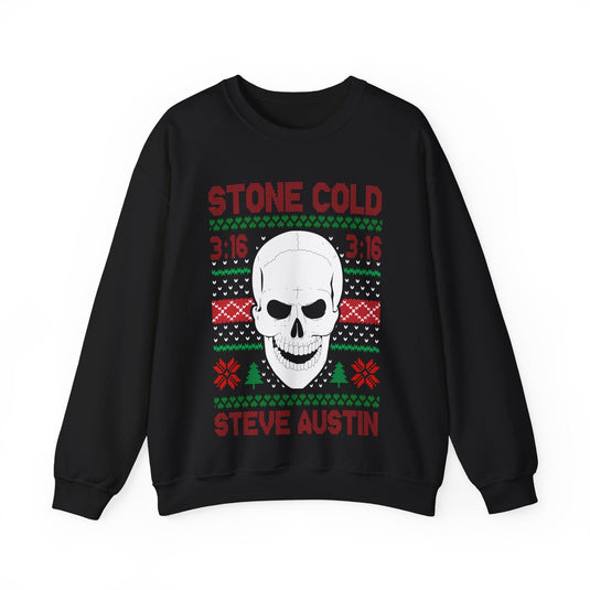 Stone Cold Steve Austin 3:16 WWE Ugly Christmas Mens Sweater Sweatshirt by EWS | Extreme Wrestling Shirts