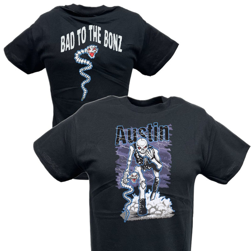 Load image into Gallery viewer, Stone Cold Steve Austin Bad to the Bonz T-shirt by EWS | Extreme Wrestling Shirts