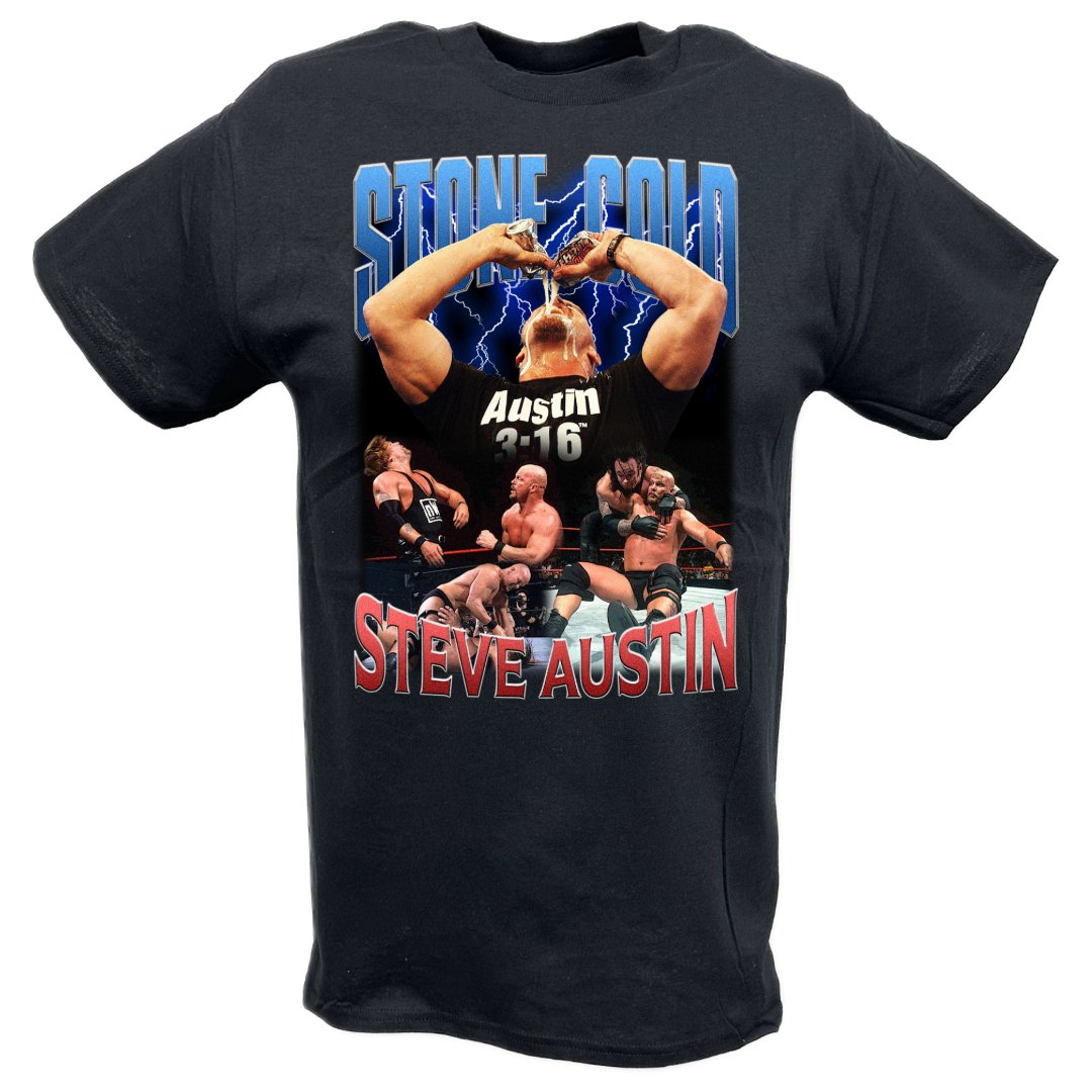 Vintage 2003 WWE Stone Cold Steve Austin F Fear sold Drink Beer Double Sided T-Shirt