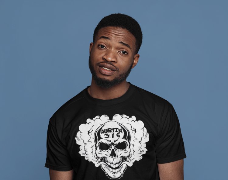 Load image into Gallery viewer, Stone Cold Steve Austin Blowing Smoke T-shirt by EWS | Extreme Wrestling Shirts