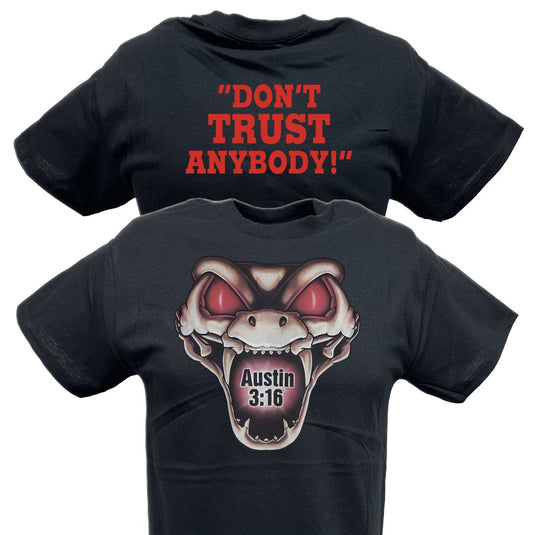 Stone Cold Steve Austin Don't Trust Anybody Rattlesnake Mens T-shirt Sports Mem, Cards & Fan Shop > Fan Apparel & Souvenirs > Wrestling by EWS | Extreme Wrestling Shirts
