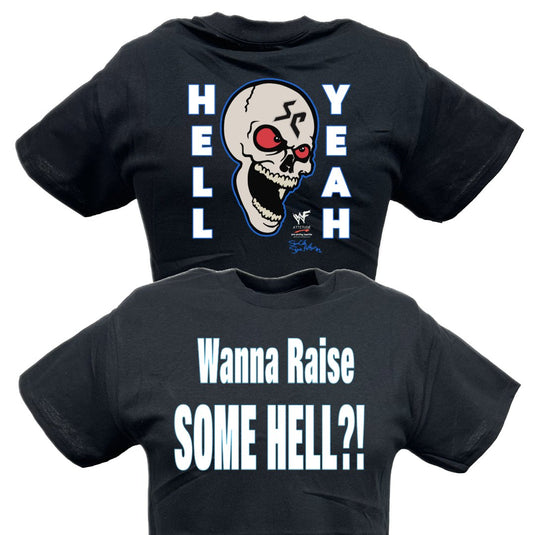 Stone Cold Steve Austin Hell Yeah Skull T-shirt by EWS | Extreme Wrestling Shirts